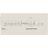 Lamelové dekorační panely ASTI zakončení pravé stříbrné 2,7 x 270 cm - POSLEDNÍ KUSY