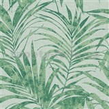 Vliesové tapety na zeď IMPOL IVY palmové listy zelené na zeleném podkladu