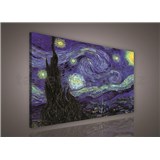 Obraz na plátně Vincent van Gogh Hvězdná noc 75 x 100 cm