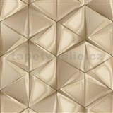 Vliesové tapety na zeď IMPOL Onyx 3D hexagony hnědé