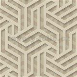 Vliesové tapety na zeď IMPOL Onyx Art-Deco metalické zlato-hnědé