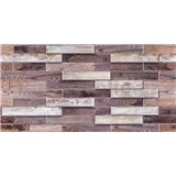 Samolepící PVC 3D panely rozměr 60 x 30 cm, 3D dřevěný obklad dub tmavý - POSLEDNÍ KUSY