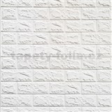 Samolepící pěnové 3D panely rozměr 70 x 77 cm, cihla bílá, tloušťka 8mm