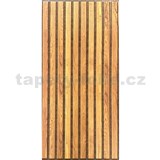 Samolepící PVC 3D panely rozměr 60 x 30 cm, lamely hnědé