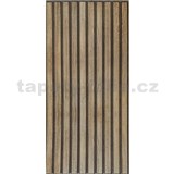 Samolepící PVC 3D panely rozměr 60 x 30 cm, lamely šedo-hnědé - POSLEDNÍ KUSY