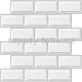 Samolepící PVC 3D panely rozměr 30 x 30 cm, obklad bílý - POSLEDNÍ KUSY