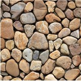 Samolepící PVC 3D panely rozměr 30 x 30 cm, 3D oblázky hnědé - POSLEDNÍ KUSY