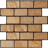 Samolepící PVC 3D panely rozměr 30 x 30 cm, 3D cihla hnědá - POSLEDNÍ KUSY