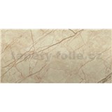 Samolepící PVC 3D panely rozměr 60 x 30 cm, mramor béžový lesklý - AKCE