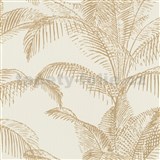 Vliesové tapety na zeď IMPOL zlaté listy palmy