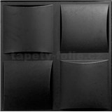 Stropní panely 3D XPS PLAID černý rozměr 50 x 50 cm