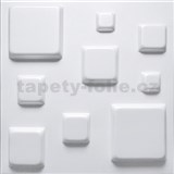 3D panel XPS BLOCKS bílý rozměr 50 x 50 cm
