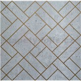 Stropní panely 3D XPS beton GLAMOUR 1 se zlatými konturami rozměr 50 cm x 50 cm