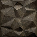 Stropní panely 3D XPS DIAMANT beton černo-zlatý rozměr 50 cm x 50 cm