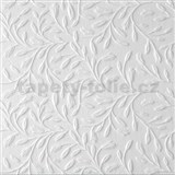 Stropní panely 3D XPS FLORAL Z bílý rozměr 50 x 50 cm
