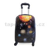 Dětský kufr vysoký na kolečkách sluneční soustava