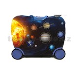 Dětský kufr nízký na kolečkách sluneční soustava