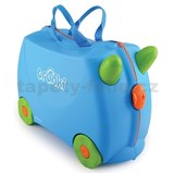Dětský kufr TRUNKI na kolečkách modro-zelený
