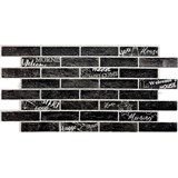 Obkladové panely 3D PVC rozměr 960 x 485 mm cihly černé - POSLEDNÍ KUSY