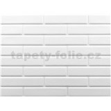 Obkladové panely 3D PVC rozměr 440 x 580 mm malá cihla bílá