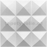 Obkladové panely 3D PVC Pyramids rozměr 500 x 500 mm, tloušťka 1 mm - POSLEDNÍ KUSY