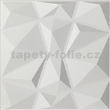 Obkladové panely 3D PVC DIAMANT krémový rozměr 500 x 500 mm, tloušťka 1 mm - POSLEDNÍ KUSY