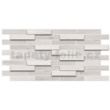 Obkladové panely 3D PVC rozměr 980 x 480 mm dřevěný obklad dub bělený