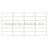 Obkladové panely 3D PVC rozměr 955 x 480 mm obklad bílý, béžová spára