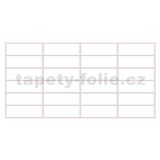 Obkladové panely 3D PVC rozměr 955 x 480 mm bílý obklad, růžová spára