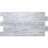 Obkladové panely 3D PVC rozměr 980 x 500 mm kámen světle šedý