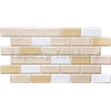 Obkladové panely 3D PVC rozměr 955 x 480 mm obklad hnědo-bílý