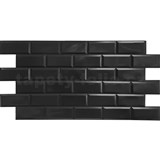 Obkladové 3D PVC panely rozměr 966 x 484 mm obklad černý lesklý