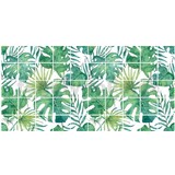 Obkladové panely 3D PVC rozměr 964 x 484 mm listy monstery zelené