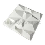 Obkladové panely 3D PVC Diamant bílý mini rozměr 300 x 300 mm, tloušťka 1 mm,