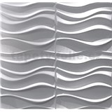 Obkladové panely 3D PVC Wave rozměr 500 x 500 mm, tloušťka 1 mm,