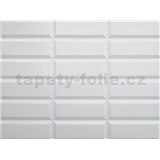 Obkladové panely 3D PVC rozměr 440 x 580 mm obklad bílý s bílou spárou