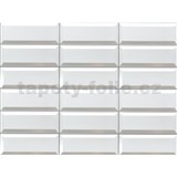 Obkladové 3D PVC panely rozměr 440 x 580 mm obklad bílý s šedou spárou