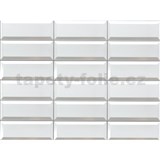 Obkladové panely 3D PVC rozměr 440 x 580 mm obklad bílý s šedou spárou