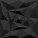 Obkladové panely 3D PVC Quarz černý 500 x 500 mm, tloušťka 1 mm - POSLEDNÍ KUSY