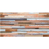 Obkladové panely 3D PVC rozměr 957 x 480 mm, barevné dřevo s patinou - POSLEDNÍ KUSY