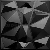 Obkladové panely 3D PVC DIAMANT černý 500 x 500 mm, tloušťka 1 mm - POSLEDNÍ KUSY