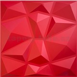Obkladové panely 3D PVC DIAMANT červený 500 x 500 mm, tloušťka 1 mm - POSLEDNÍ KUSY