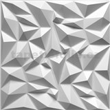 Obkladové panely 3D PVC MIROR bílý 500 x 500 mm, tloušťka 1 mm - POSLEDNÍ KUSY