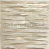 Obkladové panely 3D PVC RAMZES světle hnědý rozměr 500 x 500 mm, tloušťka 1 mm,