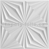 Obkladové panely 3D PVC BRILLANT bílý 500 x 500 mm, tloušťka 1 mm - POSLEDNÍ KUSY