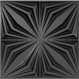 Obkladové panely 3D PVC BRILLANT černý 500 x 500 mm, tloušťka 1 mm - POSLEDNÍ KUSY