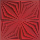 Obkladové panely 3D PVC BRILLANT červený 500 x 500 mm, tloušťka 1 mm - POSLEDNÍ KUSY