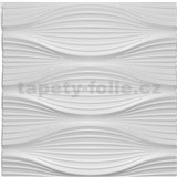 Obkladové panely 3D PVC DNA bílý 500 x 500 mm, tloušťka 1 mm - POSLEDNÍ KUSY