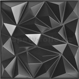 Obkladové panely 3D PVC DIAMANT malý černý 500 x 500 mm, tloušťka 1 mm - POSLEDNÍ KUSY