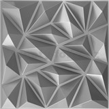 Obkladové panely 3D PVC DIAMANT malý šedý 500 x 500 mm, tloušťka 1 mm - POSLEDNÍ KUSY